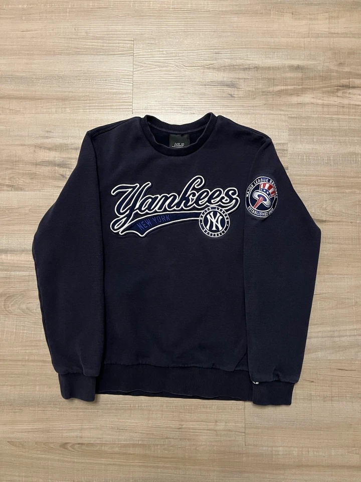 New York Yankees Crewneck Pullover Youth Size 95 Large Navy Sweatshirt MLB Kids - Image 1 of 4