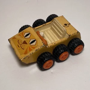 Vintage 1970s Buddy L Pressed Steel 6 Wheel 3' Yellow Tiger Cat Buggy Car Japan - Picture 1 of 5