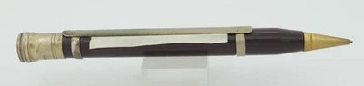 Notetaker Burgundy & Nickel 1.1mm Pencil w/Roll of Notepaper Inside - 1930's - Image 1 of 3
