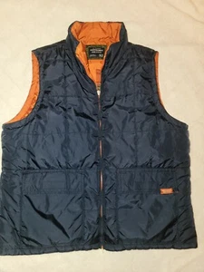 Giubbotto uomo vintage Abercrombie puffer blu arancione anni 90 lunghezza 22,5 pollici larghezza 20 pollici - Foto 1 di 8