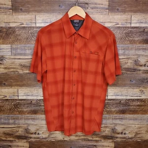 Outdoor Research Plaid  Snap Button Up Short Small Lightweight Travel Hiking - Picture 1 of 16
