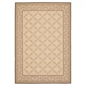 Transitional Rug - Courtyard 7000 Polypropylene -Beige/Dark Beig Style-B - Picture 1 of 1