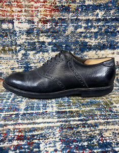 Vtg FootJoy Classics USA Black Leather Saddle Oxford Shoes Mens Sz 10 C