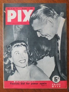 Pix magazine Australia October 1, 1949 - Clark Gable / Paulette Goddard cover - Picture 1 of 5