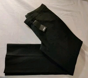 Hugo Boss Hooker Stretch Flat Front Black Wool Lined Suit Pants 34R 34x32.5 NWD - Picture 1 of 10