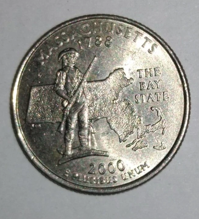 YOU PICK 5 FOR $5 + FREE SHIPPING - 2000 - D Mint - Massachusetts State Quarter - Image 1 of 1