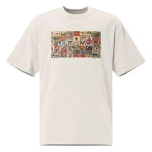 Hollow Couture™ Unisex Vintage Psych Oversized Hip Hop T-Shirt - Faded Bone - Picture 1 of 13