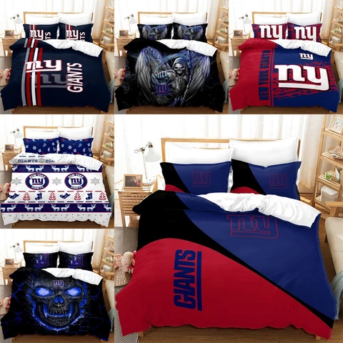 New York Giants Pillowcase Duvet Cover Comforter/Quilt Cover Home Bedding Set Cover