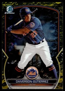 2023 Bowman DRAFT CROMO DAIVERSON GUTIÉRREZ AMARILLO CRÁTER LUNAR REFRACTOR/75 - Imagen 1 de 2