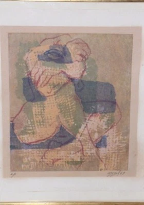 Serigrafia à prova de artista Karel Appel assinada à mão a lápis 1969 v $4.500 - Imagem 1 de 4