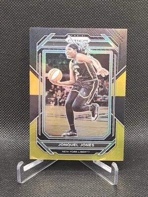 2023 Panini Prizm WNBA #53 Jonquel Jones Black Gold Prizm 2/5 Liberty SSP - Image 1 of 2