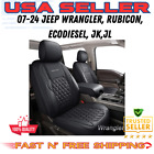 NEW CUSTOM FIT FAUX LEATHER SEAT COVERS JEEP WRANGLER RUBICON 2007-2024 4DR