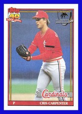 1991 Topps Desert Shield #518 Cris Carpenter - St. Louis Cardinals