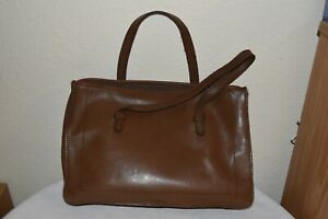 VINTAGE RONAY Brown  LEATHER  purse TOTE handbag  EUC