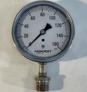Ashcroft 251009Sw02l160# Industrial Pressure Gauge, 0 To 160 Psi - Picture 1 of 4