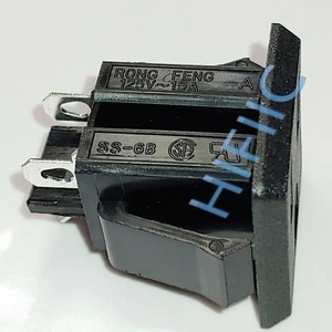 1PCS/5PCS Rong Feng SS-6B Panel Mount 3-pin AC Socket, 15A 125VAC - Bild 1 von 5