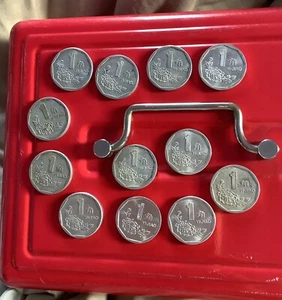 Vintage alte chinesische Münzen 一角 10 Cent 90er / 1997/1994/1995/1998/1996/1993 - Bild 1 von 8