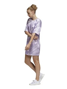 Adidas Originales VESTIDO TRÉBOL Bandana Estampado Completo Satén Camisa Mujer Talla M~nuevo con etiquetas - Imagen 1 de 10