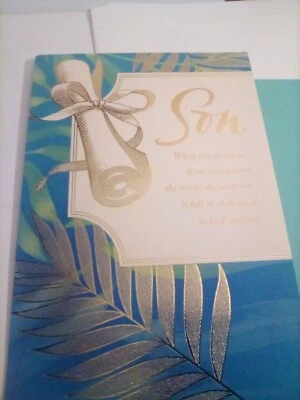 NEW Hallmark Graduation Card for SON - FREE SHIPPING - Image 1 of 2