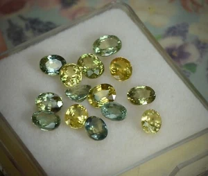 multi colour sapphire oval set 7.18total carats - Picture 1 of 4