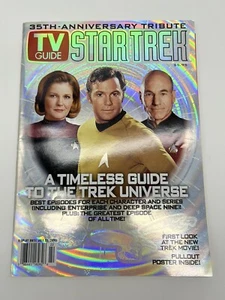 Star Trek 35th Anniversary TV Guide 2002 Pull Out Poster Hologram Cover Articles - Picture 1 of 12