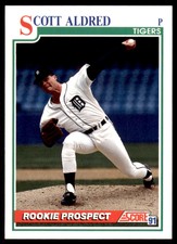 1991 SCORE SCOTT ALDRED DETROIT TIGERS #740