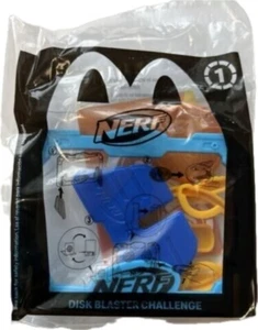 NERF DISK BLASTER CHALLENGE MCDONALDS HAPPY FOOD #1 2023 JUGUETE COLECCIONABLE SELLADO - Imagen 1 de 4