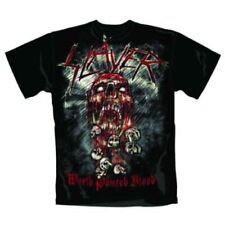 Slayer World Painted Blood Skull T-Shirt Black New