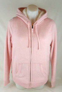 Sonoma Light Pink Sherpa Lined Full Zip Jacket Women's Size Large 100% Polyester - Picture 1 of 18