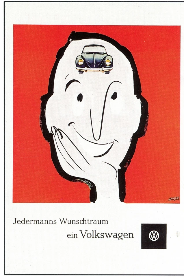 VOLKSWAGEN VINTAGE STYLE AUTOMOBLIA POSTER 3 - Image 1 of 1