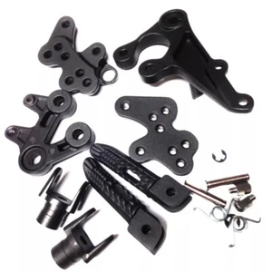 Black Front Foot Pegs Bracket For Suzuki GSXR1000 2005-2008 2006 2007 - Picture 1 of 6