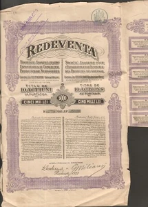 Titre 10 actions: REDEVENTA (ROUMANIE) (A) - Picture 1 of 1
