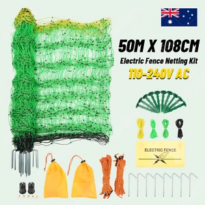 Premium Electric Poultry Netting Fence QUALITY AU STOCK 50m x 108cm - Picture 1 of 16