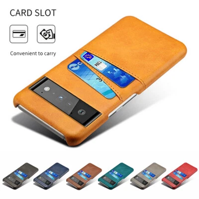 For Google Pixel 9 8 Pro 9a 7 6a Leather Wallet Card Slot Holder Back Cover Case - Image 1 of 4