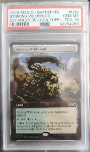 Magic the Gathering Stirring Wildwood U39 Ultimate Box Topper Foil PSA 10 GEM MT - Picture 1 of 2