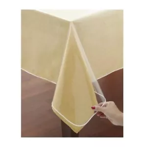Window Clear Vinyl Tablecloth Protector Heavy Oblong Plastic Table Cover 60"X108 - Picture 1 of 1