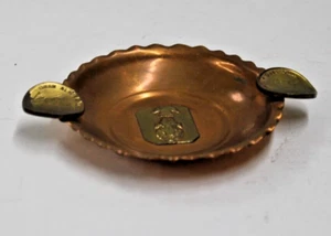 Vintage Small Copper Peru Souvenir Metal Ashtray or Trinket Dish - Picture 1 of 3