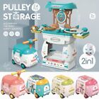 Pull Storage Trolley Role Play Pretend Toys for Kids age 3 Dresser Doctor Tool
