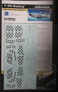 Eduard 1/48th Scale P-51K Mustang - Decals & Directions from Kit No. 82105 - Picture 1 of 1