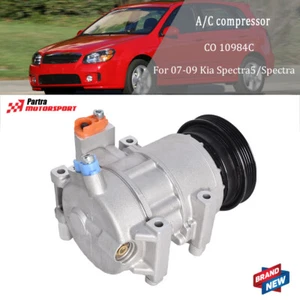 A/C Compressor w/ Clutch Fit For Kia Spectra Spectra5 2.0L 2007 2008 2009 - Picture 1 of 10
