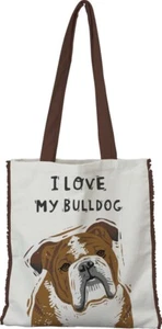 Bulldog Love Cotton Tote Bag - Picture 1 of 1