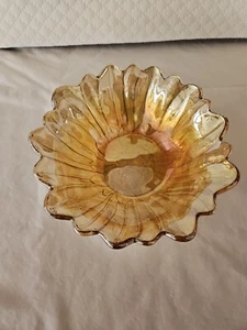 Indiana glass bowl Marigold sunflower carnival around 1960 - Picture 1 of 7