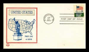 DR JIM STAMPS US COVER FLAG OVER WHITE HOUSE 6C FDC TRI COLOR CACHET ADDRESSED - Picture 1 of 2