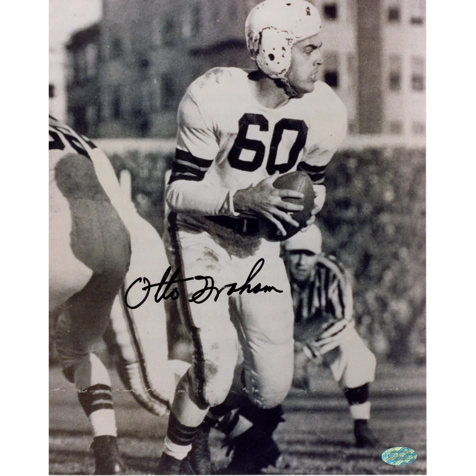 Foto autografiada de Otto Graham Cleveland Browns 8x10 recuerdos montados en blanco y negro 51520 Foto 1 de 1