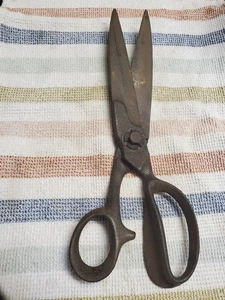 VINTAGE Scissors 11” Steel Forged USA Fabric Scissors  - Picture 1 of 7