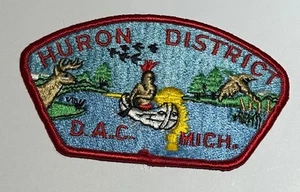 Huron District CSP Detroit Area Council Michigan Patch Boy Scout BW3 - Picture 1 of 1