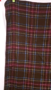 Vintage Ralph Lauren USA Made Brown Tartan Plaid Throw Blanket 50x68 USA - Picture 1 of 7