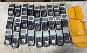 27x Texas Instruments TI-84 Plus Graphing Calculator / Missing Battery Covers - Picture 1 of 7