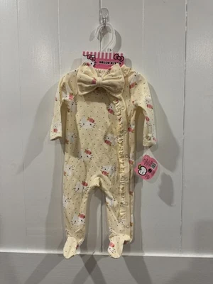Hello Kitty Baby Sleeper outfit with headbow - Image 1 of 2