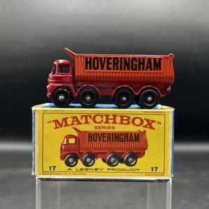 VINTAGE MATCHBOX LESNEY No. 17 Hoveringham 8-WHEEL TIPPER In Original Box - Picture 1 of 11